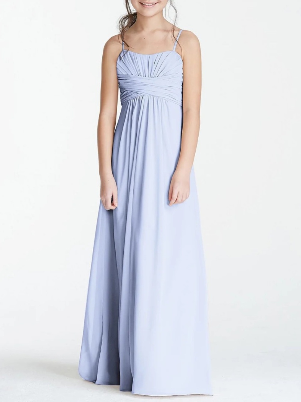 David's Bridal Long Chiffon Sweetheart Gown- Malibu